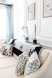 Black and white hermes pillow. 50 Favorites For Friday White Living Room Decor Home Decor Bedroom Living Room Designs