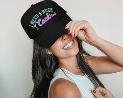 I Need a Huge Cocktail Trucker Hat Funny Pun Mesh Cap Sarcastic Snapback  Gift for Adults Party Humor Hat Perfect for Bars and Festivals