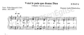 Chantons En Eglise Voici Le Pain Que Donne Dieu Communion D50 07 1 Air Libre