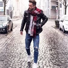 Black And White Checkered Leather Jacket With White T Shirt Leather Jacket Distressed Jeans And White Sneakers Mens Winter Fashion Mens Outfits Popular Mens Fashion