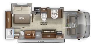(courtesy of fleetwood rv) a typical class c floor plan, complete with rear bedroom and choice of either a cabover sleeping area or entertainment center. 2021 Greyhawk Class C Rv Floorplans