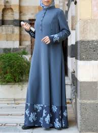 Zaada Contrast Print Abaya Model Pakaian Model Pakaian Muslim Model Pakaian Hijab