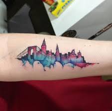 New york tattoo future tattoos travel ideas tattoo ideas nyc my style instagram posts hair inspiration. Body Tattoo S Nyc Watercolor Skyline By June Jung Tattooblend Tattooviral Com Your Number One Source For Daily Tattoo Designs Ideas Inspiration