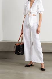 Additionally, all transactions are highly safe, as the brand uses datacash, a secure online payment gateway that. Weiss Net Sustain Jacinta Verkurztes Oberteil Aus Leinen Zum Binden Faithfull The Brand Net A Porter