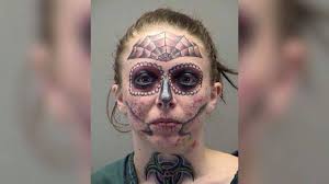 I got it tattooed on my arm. Woman With Memorable Face Tattoo Arrested For Third Time In 6 Months