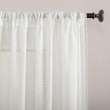 Embroidered Border Cotton Sheer Curtain Archaeo In 2021 White Sheer Curtains White Curtains Sheer Curtain