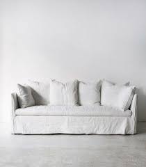 Our textured linen slipcovers are made of washablepolyester to always look crisp and versatile. Indie Home Collective White Linen Sofa White Slipcovers Slipcovered Sofa