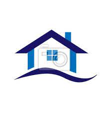 Hotel hohes haus, greetsiel picture: Immobilien Blauen Haus Logo Business Design Leinwandbilder Bilder Luxus Haus Appartment App Myloview De