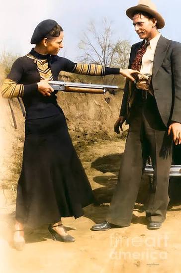 American Outlaws Bonnie and Clyde Colorized Restored and Enhanced 20260128  Spiral Notebook
