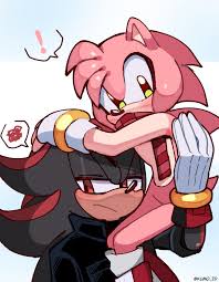 339894 - safe, artist:kumo_zd, amy rose (sonic), shadow the hedgehog  (sonic), eulipotyphlan, hedgehog, mammal, sega, sonic the hedgehog  (series), exclamation point, female, male, malefemale, malemale, rule 63,  shadamy (sonic), shipping, simple ...