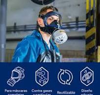 Dräger X-plore RD40 filtro 1140 A2 B2 E2 K2 Hg NO P3 R D/CO 20 contra  gases, vapores, polvo fino, partículas - Filtro combinado para máscaras  faciales ...