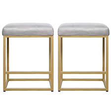 Maybe you would like to learn more about one of these? 24 High Backless Bar Stools Set Of 2 Pu Surface Backless Counter Stool Metal Legs Padded Cushion Saddle Backless Bar Stool Soft Cushion Seat With Footrest Gold Leg Pricepulse
