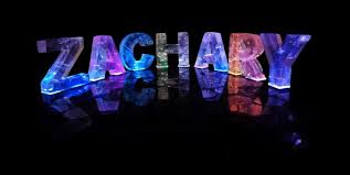 The Name Zachary In 3d Lights Creative Names Name Art Baby Boy Names