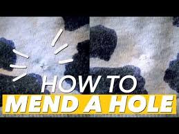 How To Mend A Small Hole Youtube This Method Worked Really Well Mending My Leggings And Cotton Stretchy T Shirt Shirts With Holes Mending Clothes Mend