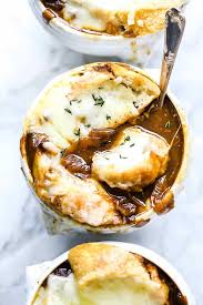The onions should be really golden, full of flavour and soft when pinched between your fingers. The Best French Onion Soup Recipe Foodiecrush Com