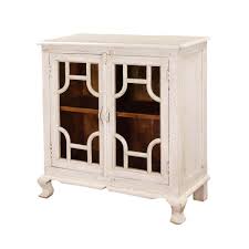 Excluded from promotional discounts and coupons. New Orleans Traditional White Glass Door Rustic Accent Storage Cabinet