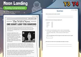 Newspaper article template for word hostingpremium co. Year 3 4 Reading Comprehension Pack Newspaper Article The Moon Landing Grammarsaurus