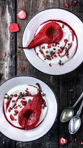 Poached Pears With Ricotta Lime Cream Rezept Valentinstag Essen Einfacher Nachtisch Und Rezepte