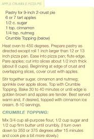 Apple Crumble Pizza Pie Old Betty Crocker Recipe Apple Crumble Betty Crocker Recipes Pizza Pie