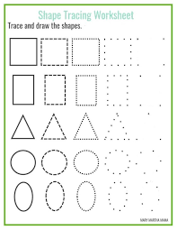Shapes Worksheets For Kids Shape Tracing Worksheets Shapes Worksheet Kindergarten Shape Worksheets For Preschool