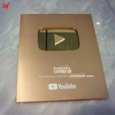 It has the youtuber's name embossed on it, along with the message, for passing 1,000,000 subscribers.. Corona Virus Earned It S Gold Play Button Pewdiepiesubmissions