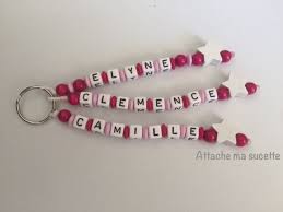 Porte Clefs En Perles De Bois 3 Prenoms Beaded Bracelets Etsy Keychain