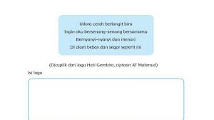 Teringat ku teringat pada janjimu ku terikat hanya sekejap ku berdiri kulakukan sepenuh hati peduli ku peduli siang dan malam yang berganti sedihku. Isi Dan Tempo Yang Sesuai Lagu Hati Gembira Ciptaan At Mahmud Tribun Padang