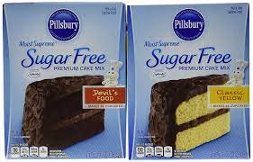 Pillsbury Sugar Free Cake Mix Value Bundle 1 Box Sugar Free Devils Food Cake 1 Box Sugar Free Classic Yellow Cake Walmart Com