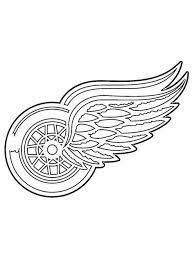 Simon edvinsson, sebastian cossa & carter mazur. Coloring Page Detroit Red Wings Detroit Red Wings Coloring Pages Red Wings