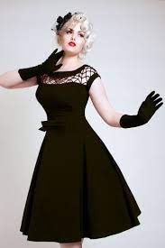 Alika Circle Black Retro Black Dress Dresses Retro Dress