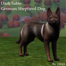 The sable german shepherd has an excellent temperament. Dark Sable German Shepherd Dog By 18849 The Exchange Community The Sims 3
