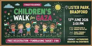 Children’s Walk for Gaza in Bradford Lister Park