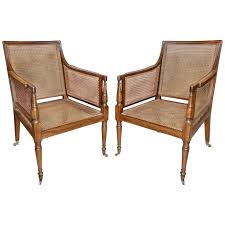 Pair Of 1stdibs Bergere Chairs Caned Armchairs English Regency Mahogany Caned Armchair Armchair Chair