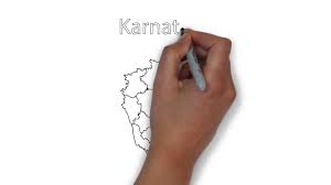 It has a coastal region with numerous coconut trees and beautiful beaches and an interior with mountains, valleys and farmlands. Karnataka Map Drawing Youtube