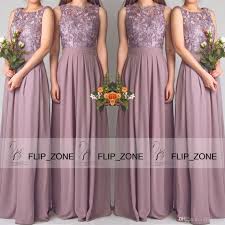 Vintage Mauve Chiffon 2015 A Line Bridesmaid Dresses For Beach Wedding Party With Sheer Sc Long Bridal Gown Bridal Gown Cheaper Vintage Bridesmaid Dresses Lace