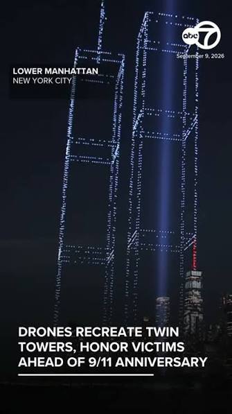 Reposted @abc7ny A drone show lit up the skies over New York Harbor, with 2,977 lights honoring the victims of the Sept. 11 attacks. The display culminated in the outline of the Twin Towers at full ...