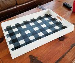 I'd seen some tutorials, but they left me still trying to figure it out. How To Paint Buffalo Plaid On Thrift Store Find Leap Of Faith Crafting