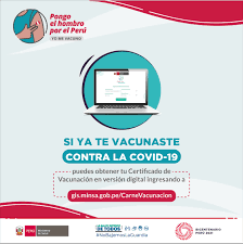 Need to translate certificado de vacunación from spanish and use correctly in a sentence? Pongoelhombro Si Ya Ministerio De Salud Del Peru