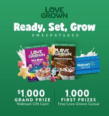 Check out the walmart gift card survey rules and follow the steps to enter the walmart sweepstakes. Win A 1000 Walmart Gift Card From Love Grown Giveaway Gorilla