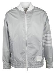 Black And White Striped Bomber Jacket Thom Browne Striped Trim Bomber Thombrowne Cloth Thom Browne Womens Bomber Bomber