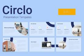 In order to optimize the svg for animation, the graphic was chopped up into smaller pieces. Circlo Google Slide Templates Graphic By 811std Creative Fabrica Cartao De Visita Carta
