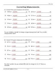 4 kilometers = 4000 meters Converting Kilometers To Meters To Centimeters Worksheet Measurement 4 Md 1
