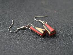 recycled skateboard earrings etsy スケートボード