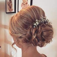 Beautiful Bridesmaid Hair Today At Our Fabulous Highlands Wedding Bridal Hair Hairup Gypsophila Chigno Wedding Hair Up Bridesmaid Hair Bride Hairstyles