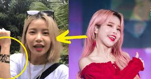 For those long time fans of mamamoo, they might have already noticed the friendship tattoos which mamamoo's hwasa and wheein had gotten last time. Mamamoo S Solar Copies Her Members And Gets A Tattoo Koreaboo