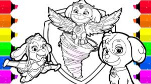 Printable skye from paw patrol coloring page. Paw Patrol Mighty Pups Skye Coloring Pages For Kids Youtube