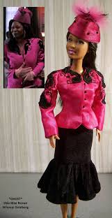 Ooak Replica Of Fashion Worn By Whoopi Goldberg In Ghost Movie Created In Doll Size By Karen Glammourdoll Fashion Celebrity Style Black Doll
