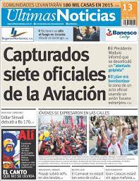 Последние твиты от últimas noticias (@unoticias). Periodico Ultimas Noticias Venezuela Periodicos De Venezuela Edicion De Viernes 13 De Febrero De 2015 Kiosko Net