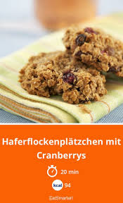 Haferflockenplatzchen Mit Cranberrys Rezept Haferflockenplatzchen Platzchen Rezept Lebensmittel Essen