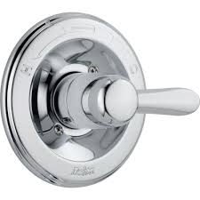 Delta Lahara Monitor 14 Series 1 Handle Temperature Control Valve Trim Kit In Chrome Valve Not Included T14038 The Home Depot